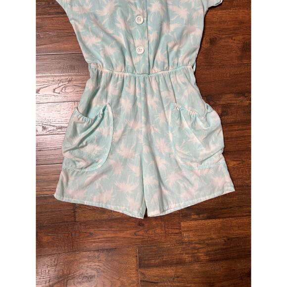 Vintage Clothing One Piece Jumper White Palm Trees on Baby Blue Medium Dandelion - Picture 6 of 11